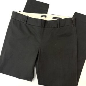 J. Crew Size 2 Stretch Minnie Mid  Rise Black Skinny Leg Trouser Dress Pants